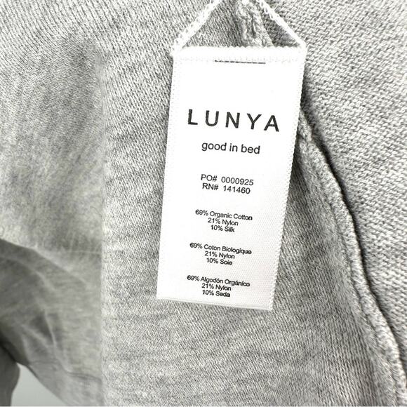 Lunya Cozy Cotton Silk Snap Button Front Cardigan in heather gray Size L/XL - Picture 8 of 12